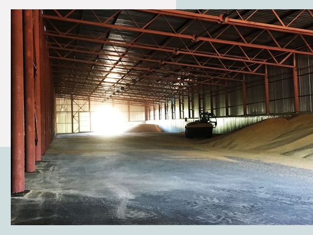 Строительство зернохранилищ в Усинске