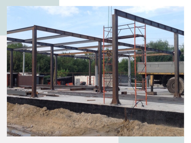 Фундамент для ангаров в Усинске